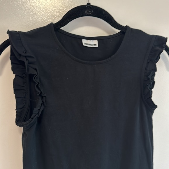 Noisy May Nordstrom sleeveless ruffle bodysuit black s small - Picture 2 of 5